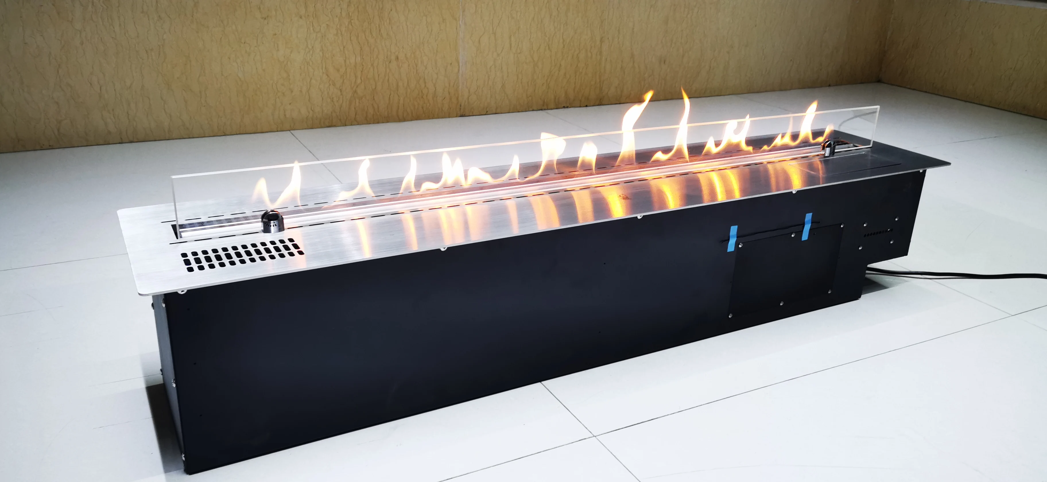 App and Adjust Flame Height Function 60 Inch 150cm Smart Intelligent Bio Ethanol Fireplace