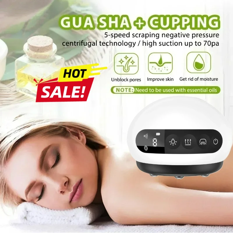 

Electric Body Guasha Massager Vacuum Cupping EMS Guasha Scraping Body Massager Suction Cup IR Heating Fat Burner Body Slimming