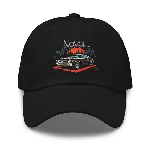 1972 Nova SS Dad Hat – Vintage Muscle Car Retro Sunset Chevy Cap