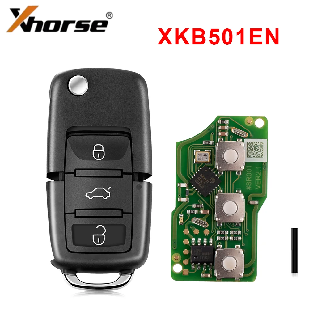 XHORSE XKB501EN Special X001 Remote Key For VW B5 Style 3 Button Wired Universal Remote For VVDI Mini Key Tool English Version