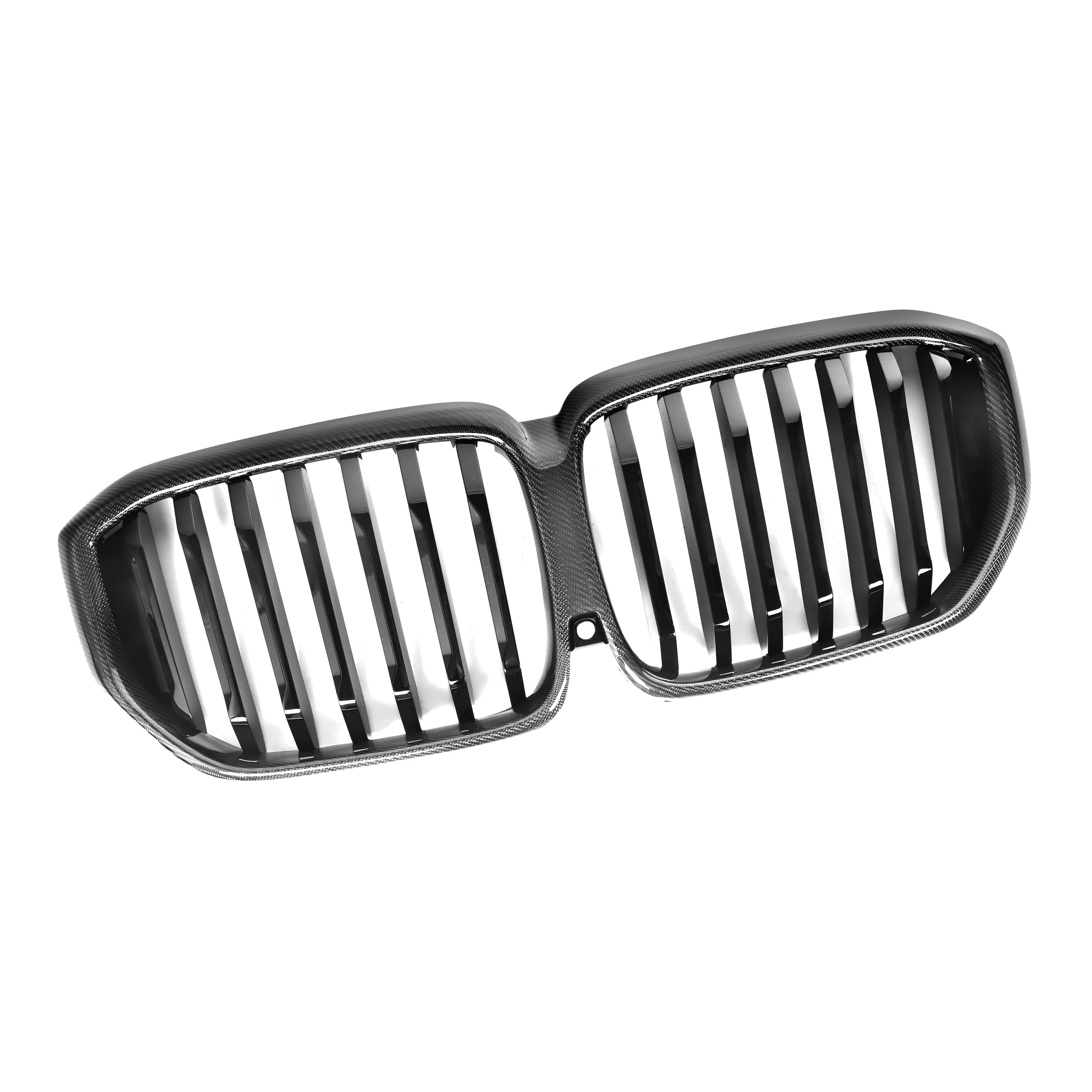 G05 Grill Front Bumper Carbon Fiber ABS Gloss Black Single Slat Grille Auto Part For BMW X5 G05 LCI 2023-IN G05 Front Grille