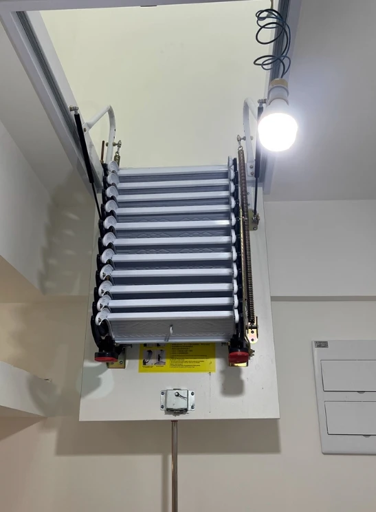 Thickened Electric Automatic Titanium Magnesium Alloy Invisible Elevator, Stretching Villa Duplex Folding Ladder