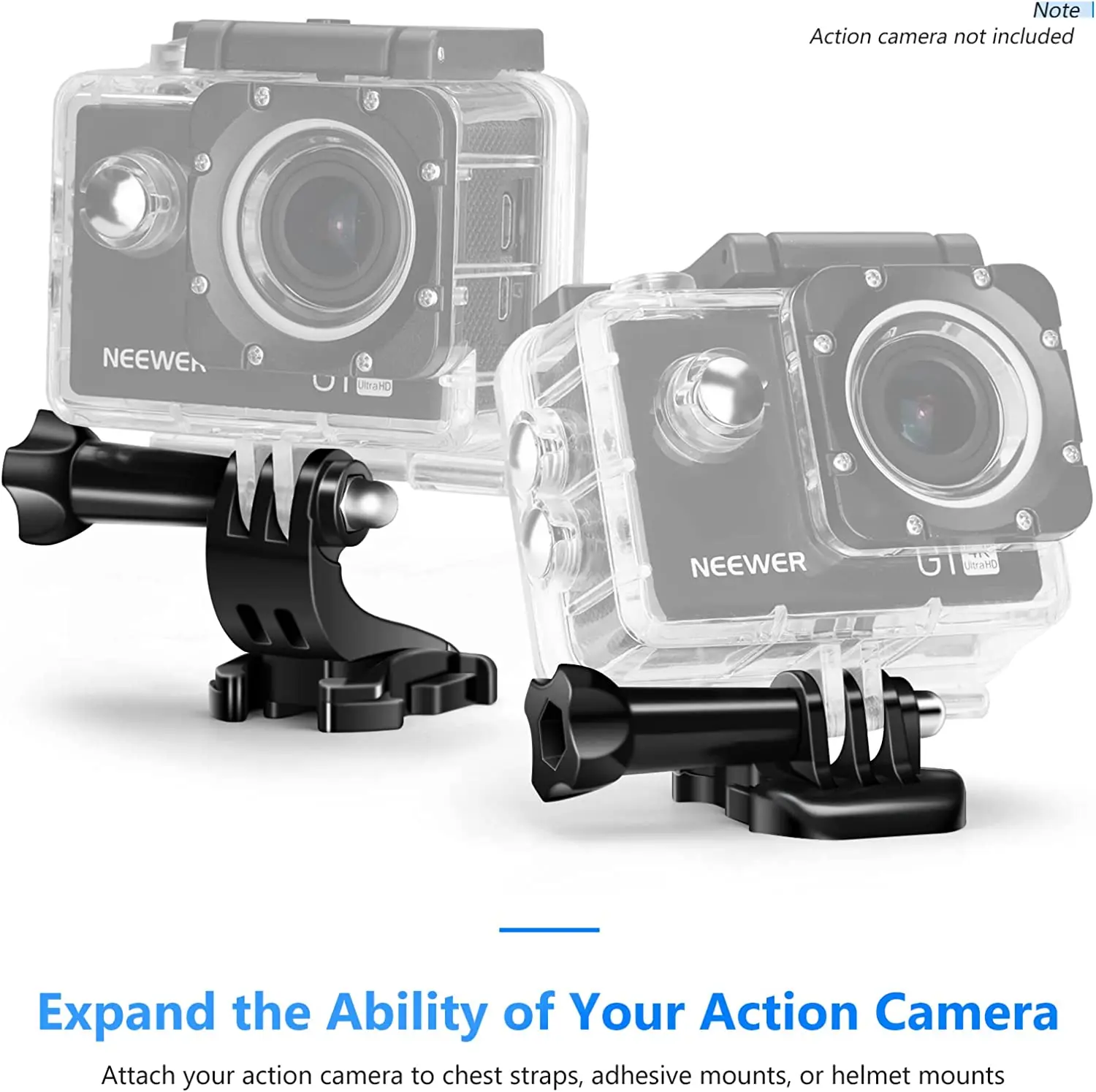 Neewer 8 in 1 Accessory Kit compatible with GoPro Hero 3 3+ 4 5 6 7 8 9 10 11 DJI Action 2 etc, Includes Buckle Clip Basic Mount