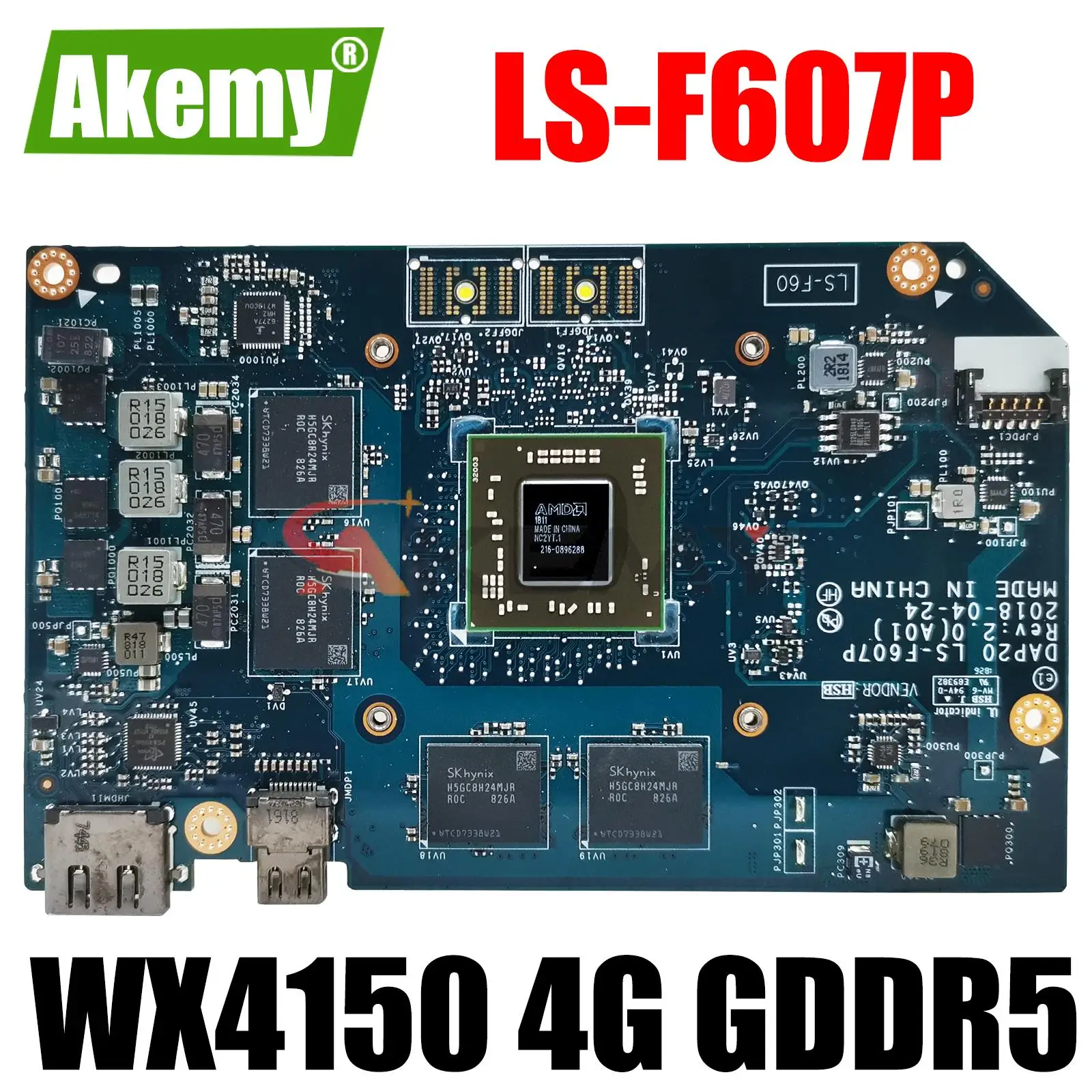 

W022Y LS-F607P Video Card For Dell Precision M7730 7730 Video Card board GPU WX4150 4G GDDR5 VGA Card CN-0W022Y 100% tested work