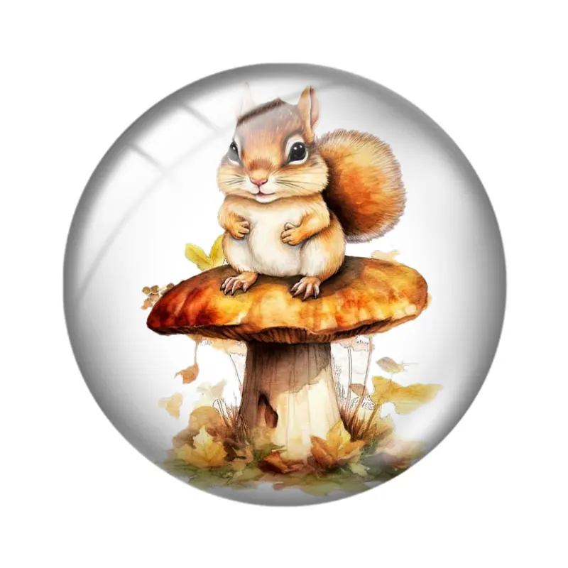 السمين السنجاب 12/18/20/25 مللي متر الزجاج كابوشون قلادة سوار قلادة خواتم للمجوهرات التجريبي أقراط الظهر صنع النتائج