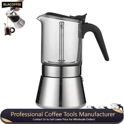 Espresso Maker Stainless Steel Italian Manual Coffee Machine Maker Moka Pot Multifunctional Portable Hand Brew Coffee Pot