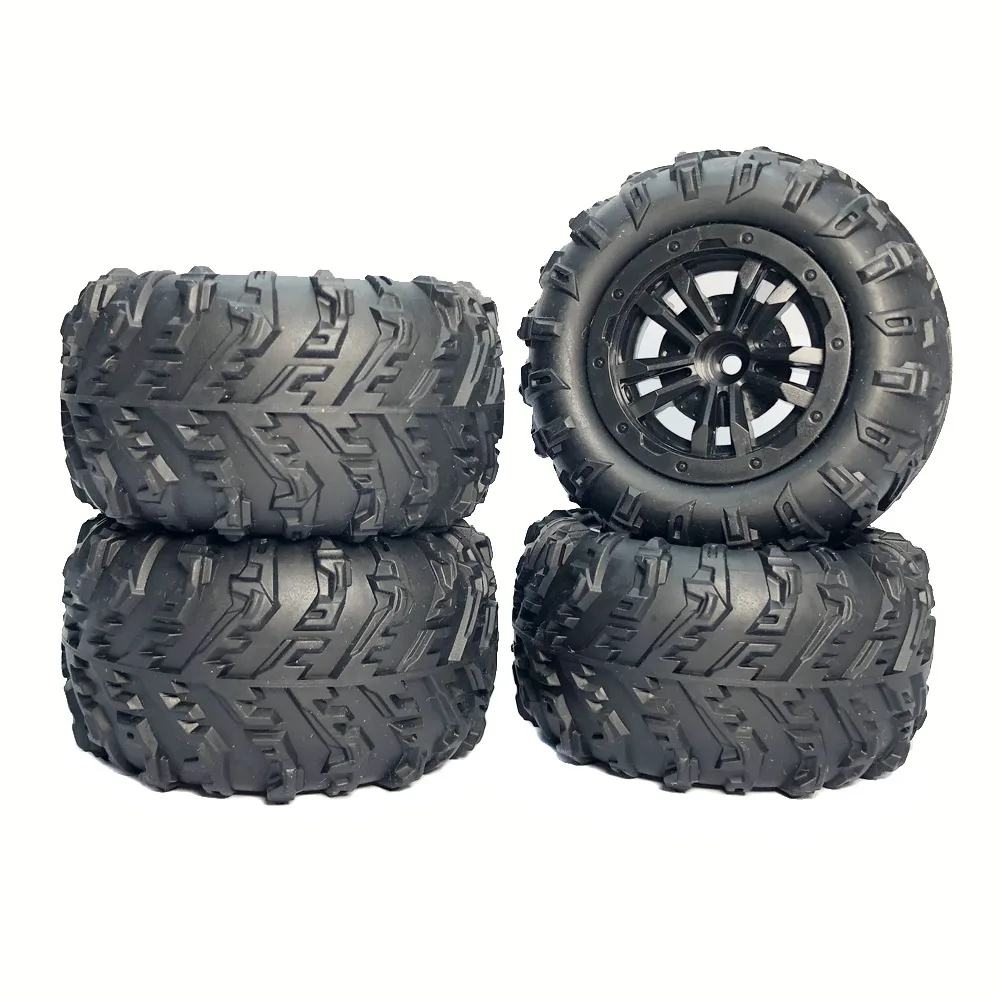 4 Stück rutschfeste Gummi-Radreifen, verschleißfeste Geländewagen-Reifen, weich, für Smax 1625 1635 Wltoys 144001 124018 HBX 16889 – Detail 7