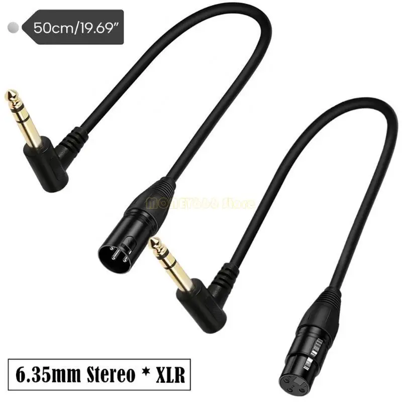 F62C 1/4 inch Male to XLR Stereo Balanced Adapter Cable,XLR to 6.35mm TS/TRS Stereo Microphone Converter Cable