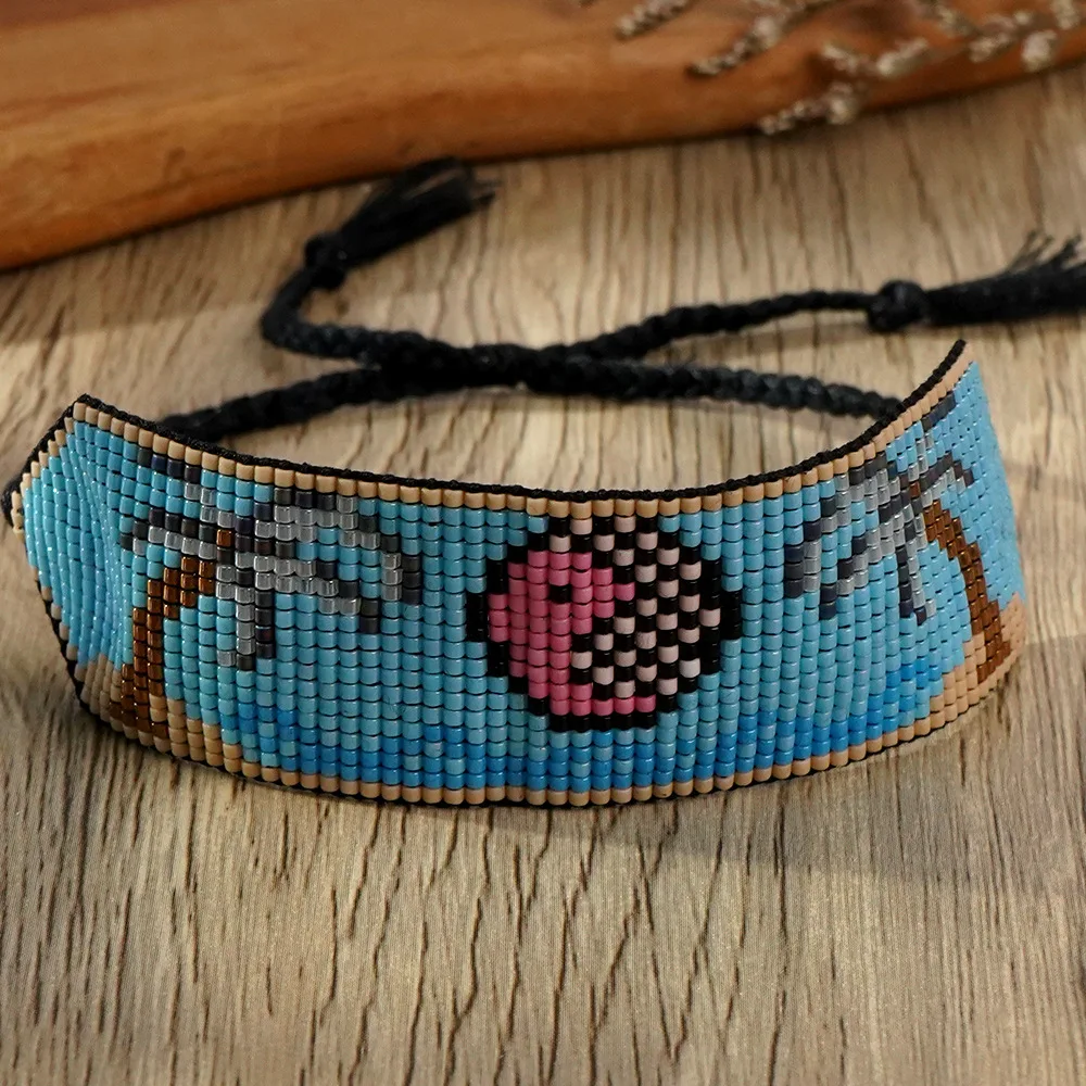 

ZGMXR Rice bead bracelet Maple Originality Hand knitting Bohemia Adjustable Design Fashion Simple Beaded bracelet