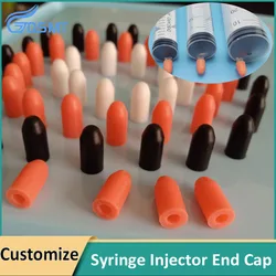 10Pcs Food Grade Silicone Rubber Storage Cap Needle Cover Syringe Sealing Test Tube End Caps Blanking Plugs For Syringe Injector