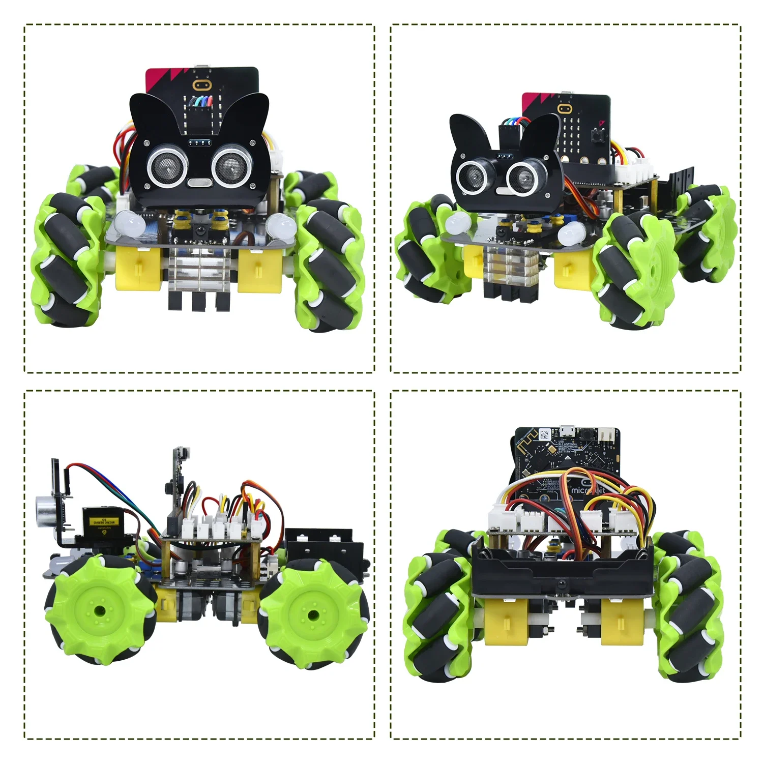 Keyestudio-Kit de voiture intelligente télécommandée versiMicrobit V2, pigments, Mecanum, robot intelligent, chirurgie tionné, bricolage, assemblage, jouets, cadeau