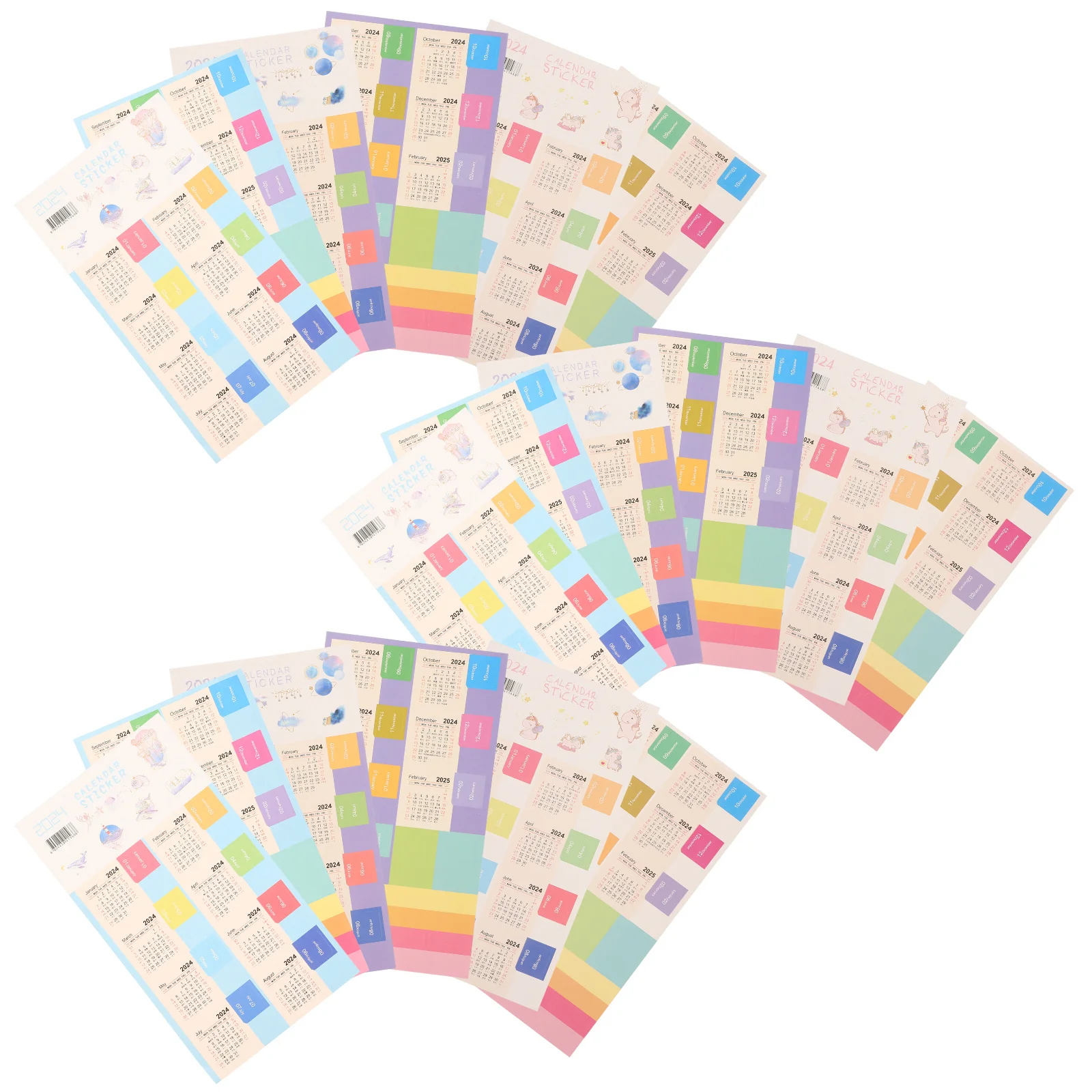 

9Packs Calendar Stickers 2023 Schedule Monthly Planner Sticky Tabs DIY Planner Accessories Book Index Calendar Stickers