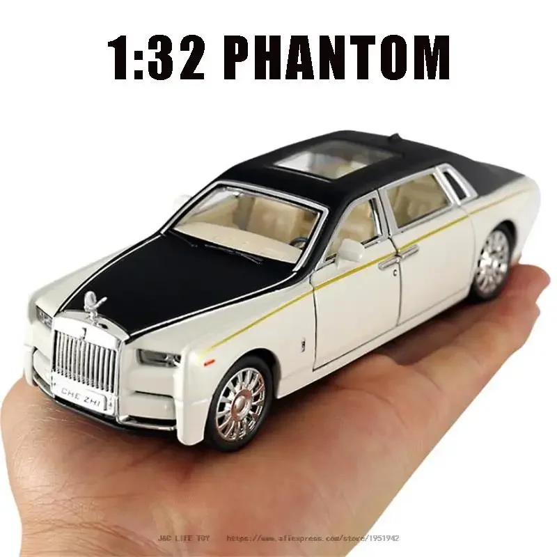 

1:32 Rolls-Royce Phantom Alloy Car Model Diecasts Metal Toy Vehicles Car Model Simulation Sound and Light Collection Gift