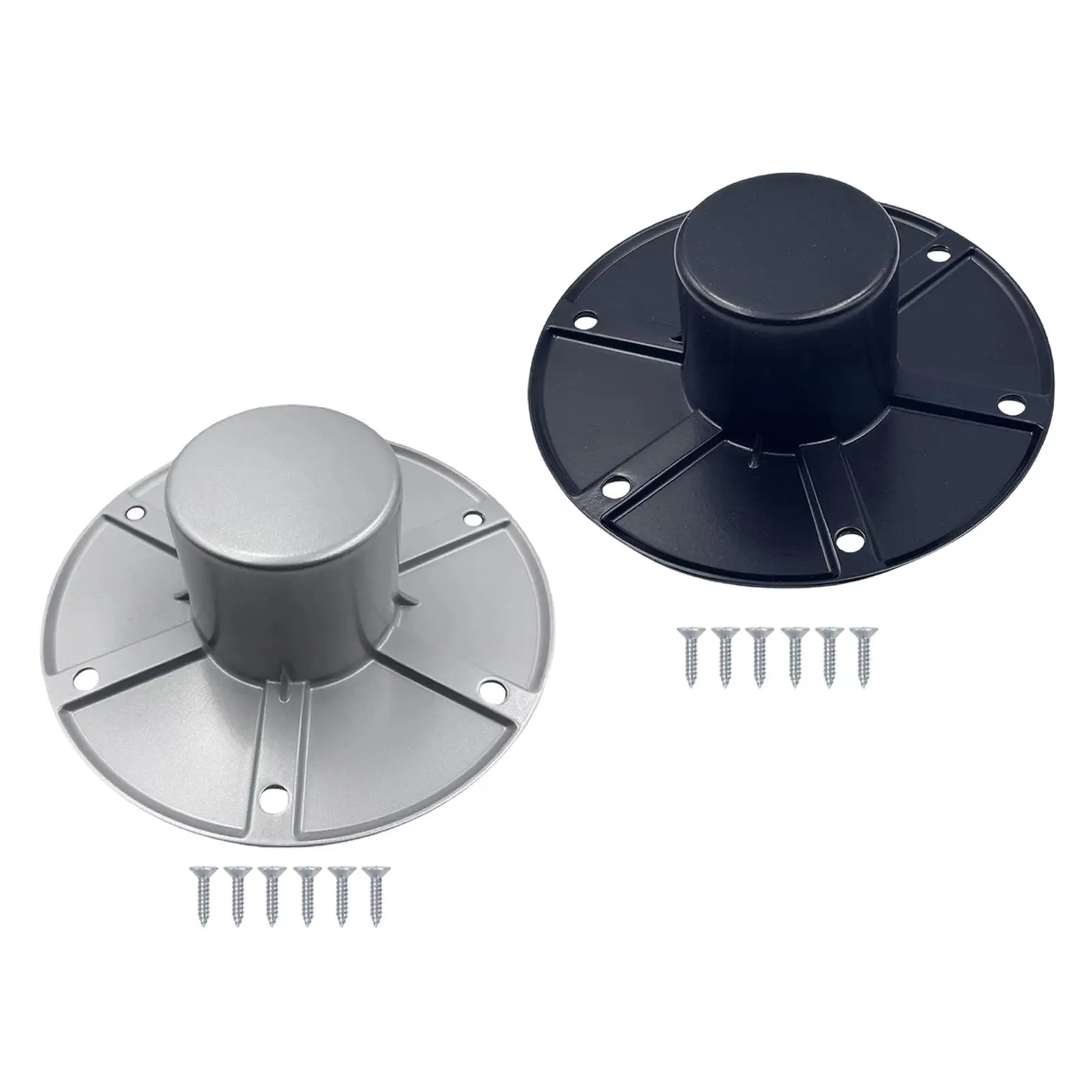 Sturdy Aluminum RV Dinette Table Base Flush Mounting Bracket with 6 Holes for Trailer Boat Camper Use
