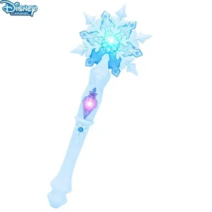 Vendas quentes disney meninas congeladas floco de neve princesa elsa música varinha mágica anel coroa caixa conjunto maquiagem brinquedos aniversário presente natal 6 principais vendas varinha magica frozen - №4