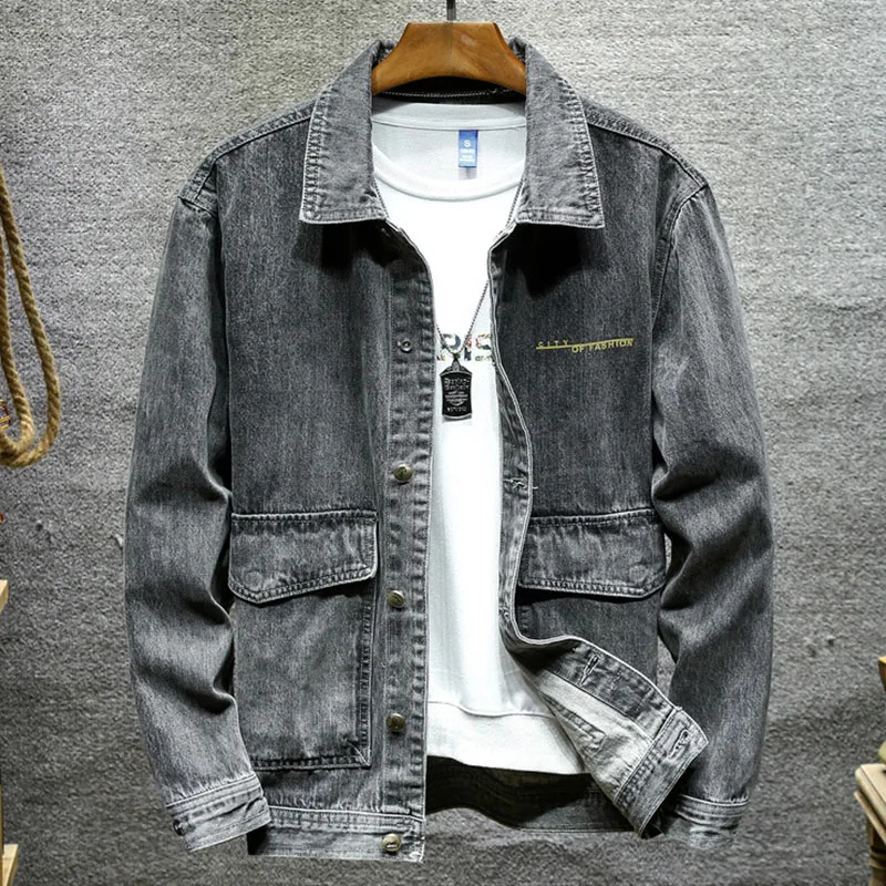 

Men's Denim Jacket Fashion Cotton Outwear Coat Spring Streetwear Men Colthing Autumn High Quality Jackets for Men