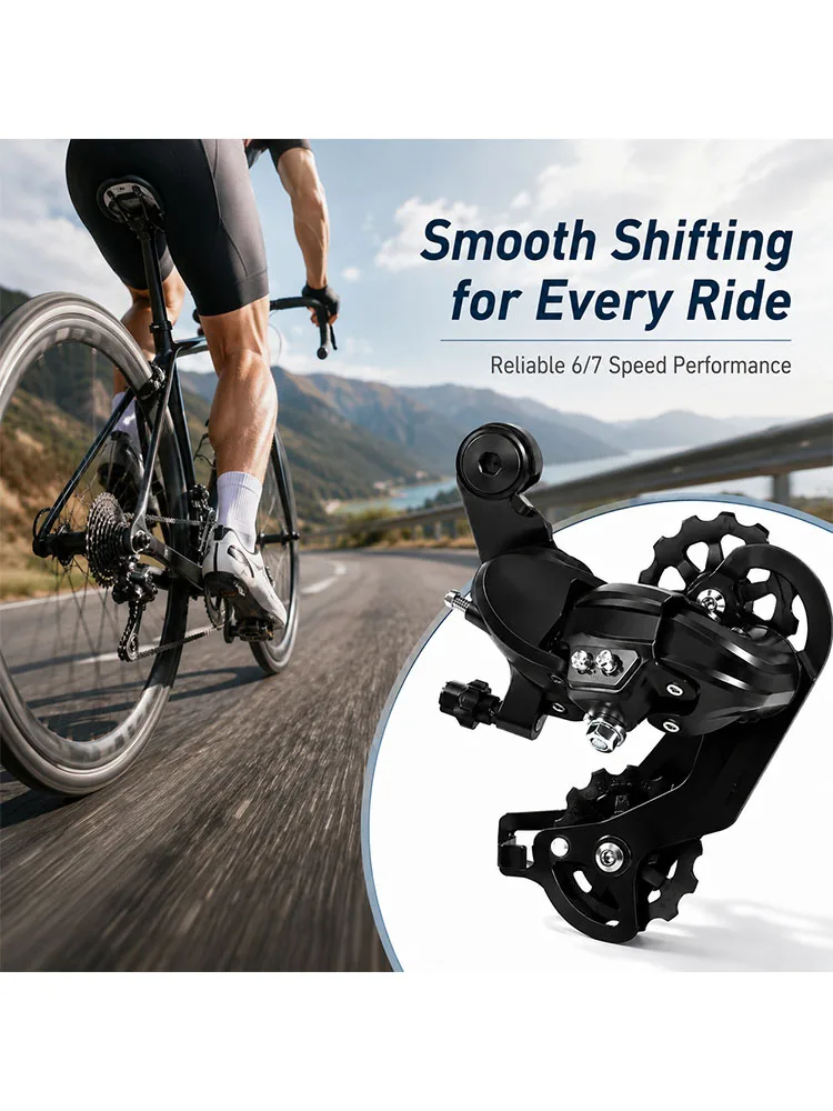 AliExpress pinmoap PINMOAP 1PC Bike Gear Derailleur Rear Bicycle Shifter Replacement Durable Transmission Accessory Fit Road Mountain Bike Repair
