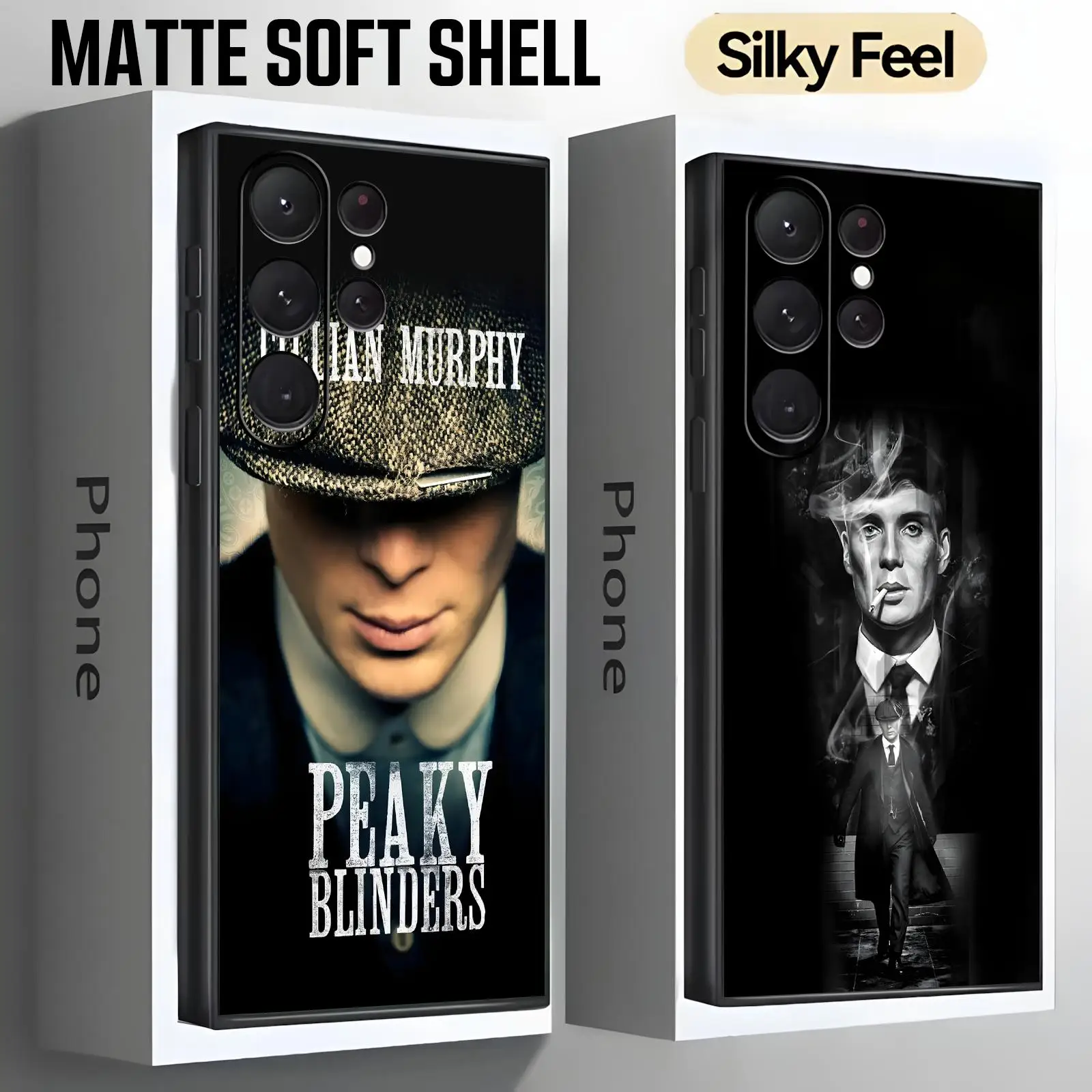 Thomas Shelby Peaky Blinders Phone Case For Samsung S26 S25 S24 S23 S22 S21 S20 Ultra Note20 Soft black Shockproof Cover