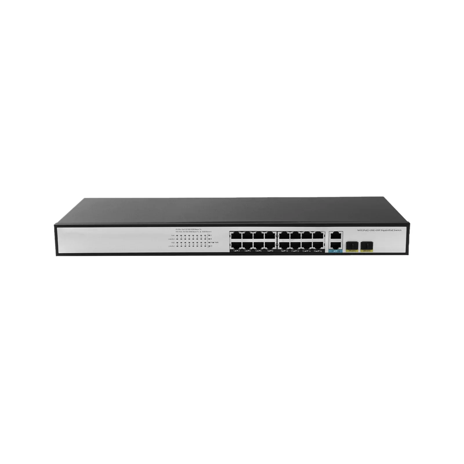 JideTech Multifunctional Poe Switch Gigabit 20-port PoE Switch 16 GE POE 2 GE 2 GF For IP Camera