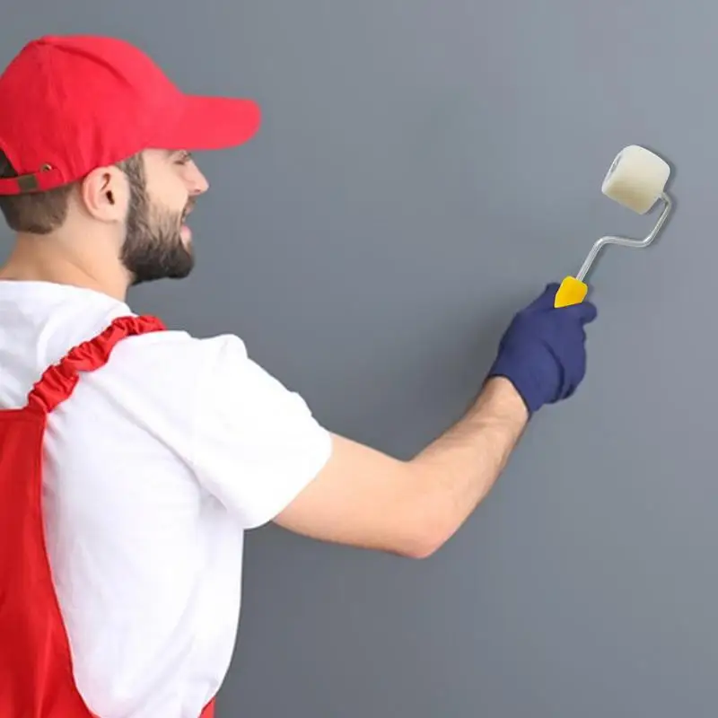 

Малярный валик для шкафа, малярный валик 7,09 дюйма, многофункциональная кисть для рисования с нескользящей ручкой, пенопластовая губка высокой плотности