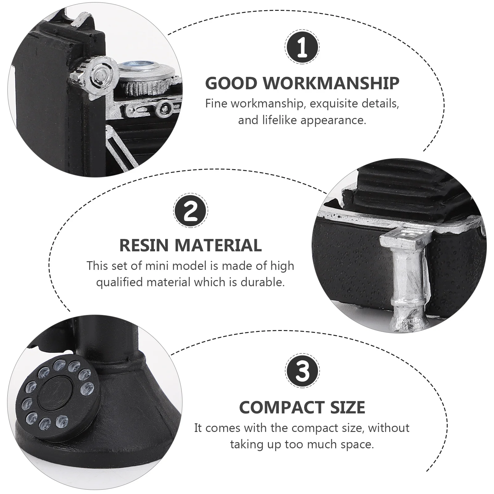 

1 комплект, миниатюрная камера, телефонные модели, нежные детали, высококачественный материал, реквизит для фотосъемки, декор для маленького дома