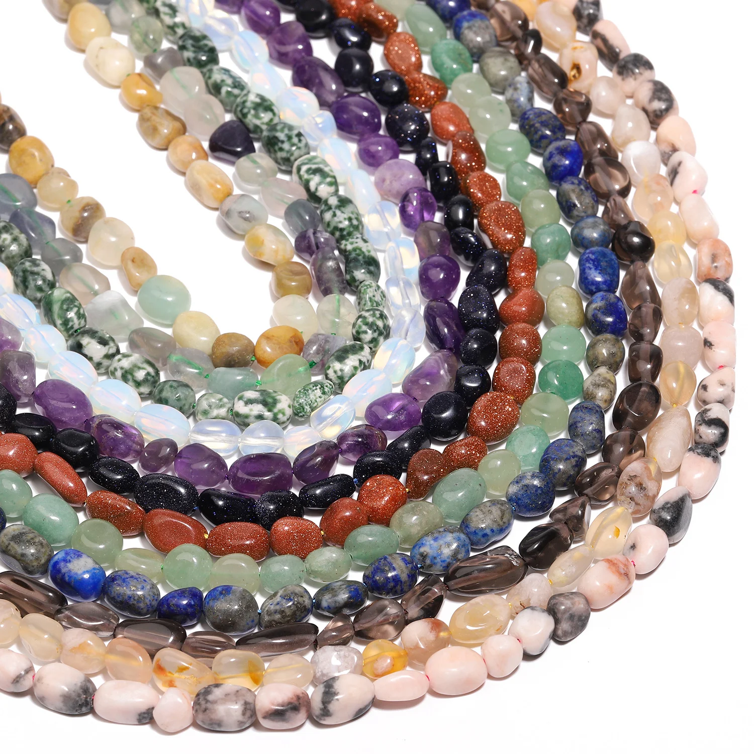 8-10mm Naturstein Unregelmäßige Amethyst-, Labradorit-, Lapislazuli-Perlen Lose Perlen für Schmuckherstellung Zubehör DIY Charms Armband – Detail 7