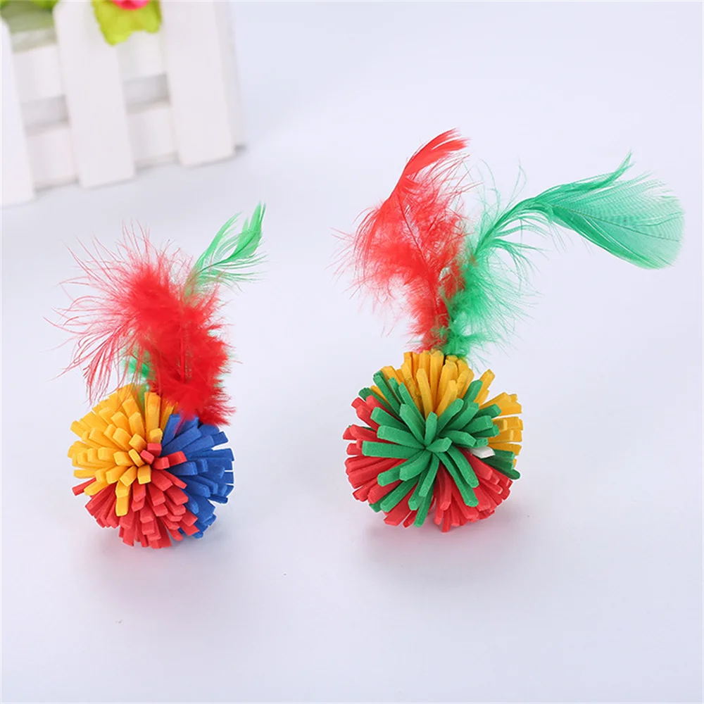 Pet Ball Toys Environmentally Friendly Durable 4cm Eva Pet Products Pet Relaxed Toys Anti-seize Non-toxic Colorful Cat Supplies