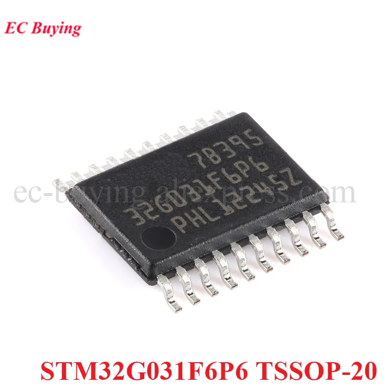 5Pcs/1pc STM32G031F6P6 TSSOP-20 STM32G031 STM32 G031F6P6 STM32G ARM Cortex-M0+ 32-bit MCU Microcontroller MCU IC Chip