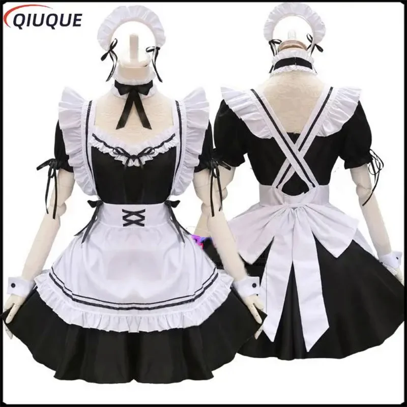 Amine cute Lolita French maid cosplay dress girls women cameriere party stage costumes uniform lovers