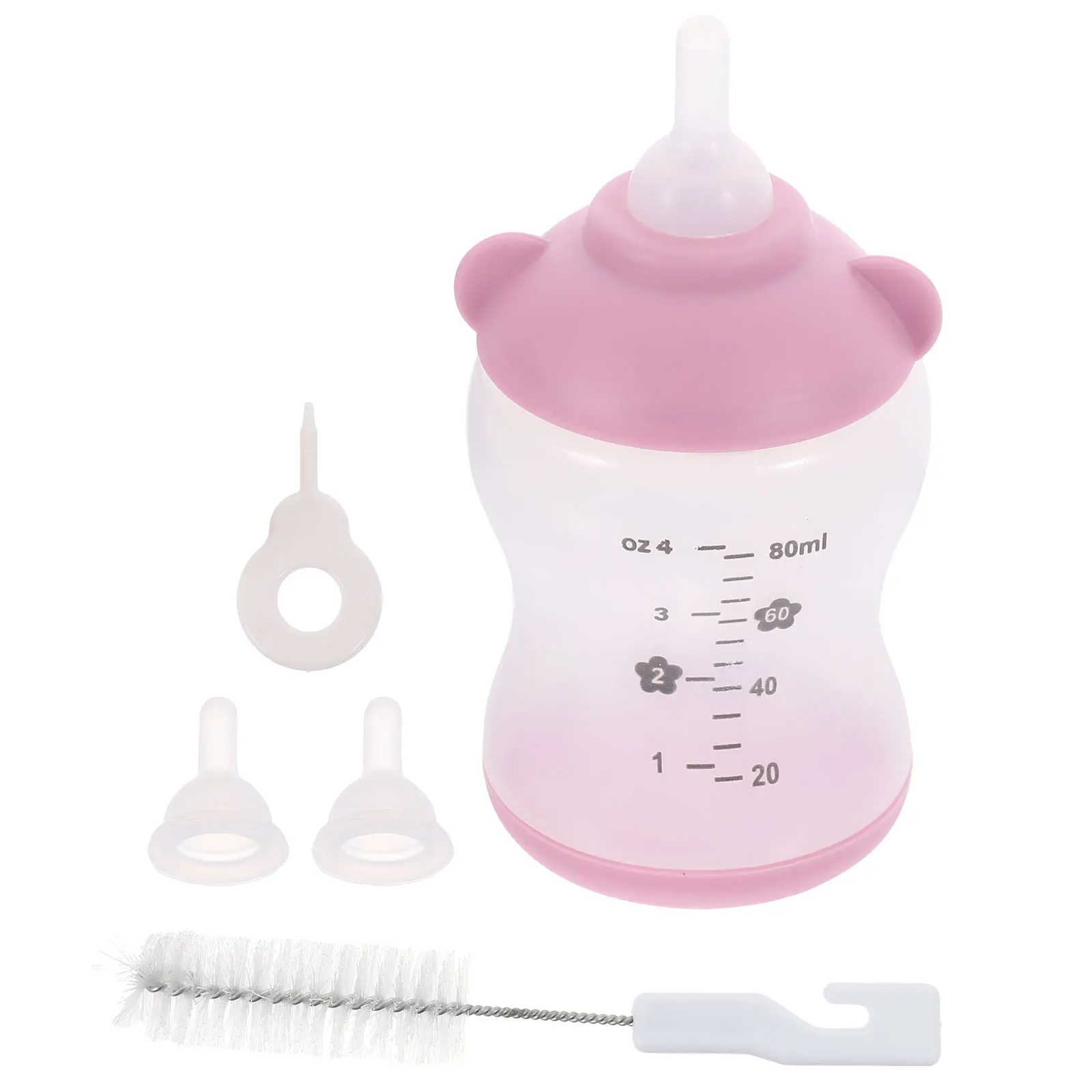 

1 Set Small Pet Nurser Bottles Milk Feeder Puppy Kitten Feeding Bottle 80ml Nursing Bottle Animals Newborn Feeding Bottle