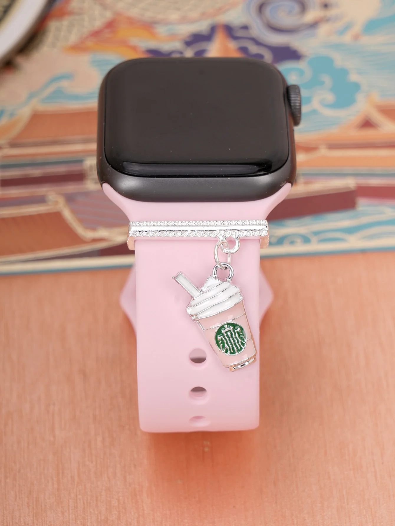 Creative Coffee Mug WatchBands Charm Decoration  for Apple Watch Band Accessories for Galaxy Watch Series Bands Charms Jewelry