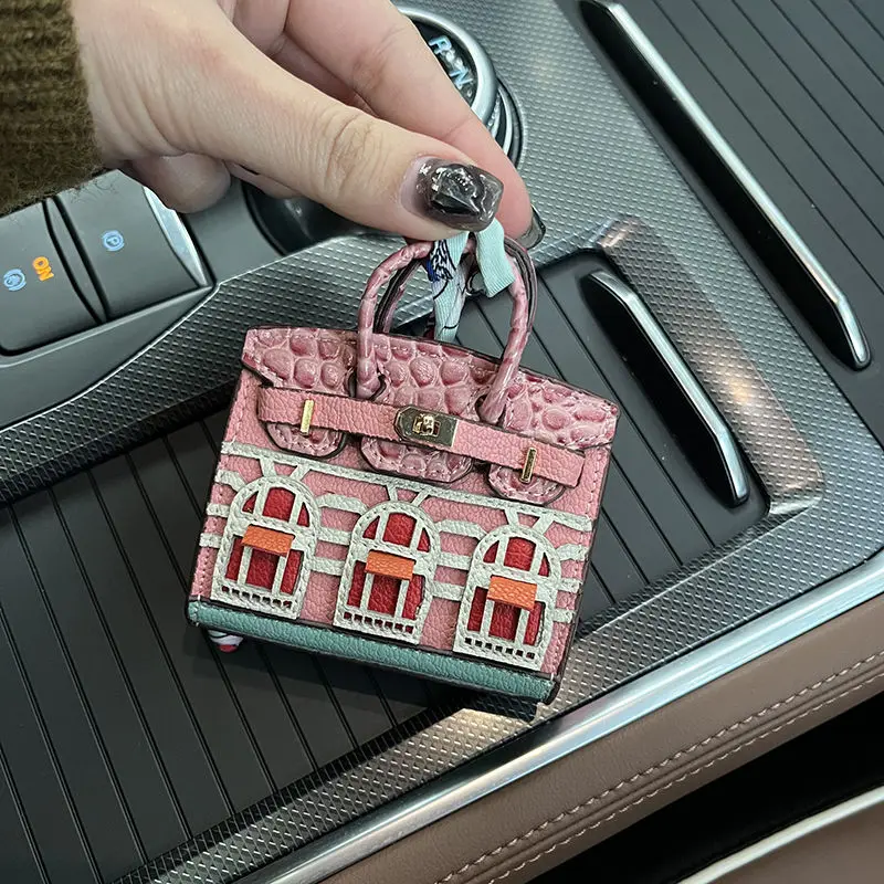 2024 new mini bag pendant, small window bag, fashionable color Perfume Lipstick Earphone Storage Box, Women's Car Key Cover Case