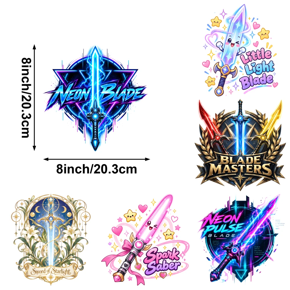 6 Pcs Little Light Iron on Transfers for Clothing T-Shirt Jeans Washable Patches