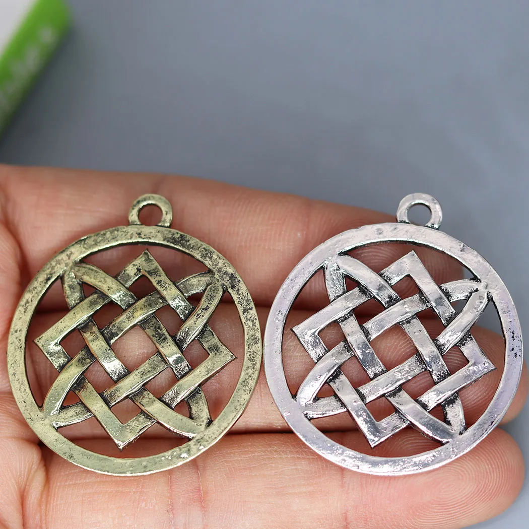 3pcs/Lot Solar Symbol Kolovrat Slavic Amulet Pagan Charm Pendant for Necklace Earrings Handmade Jewelry Making DIY