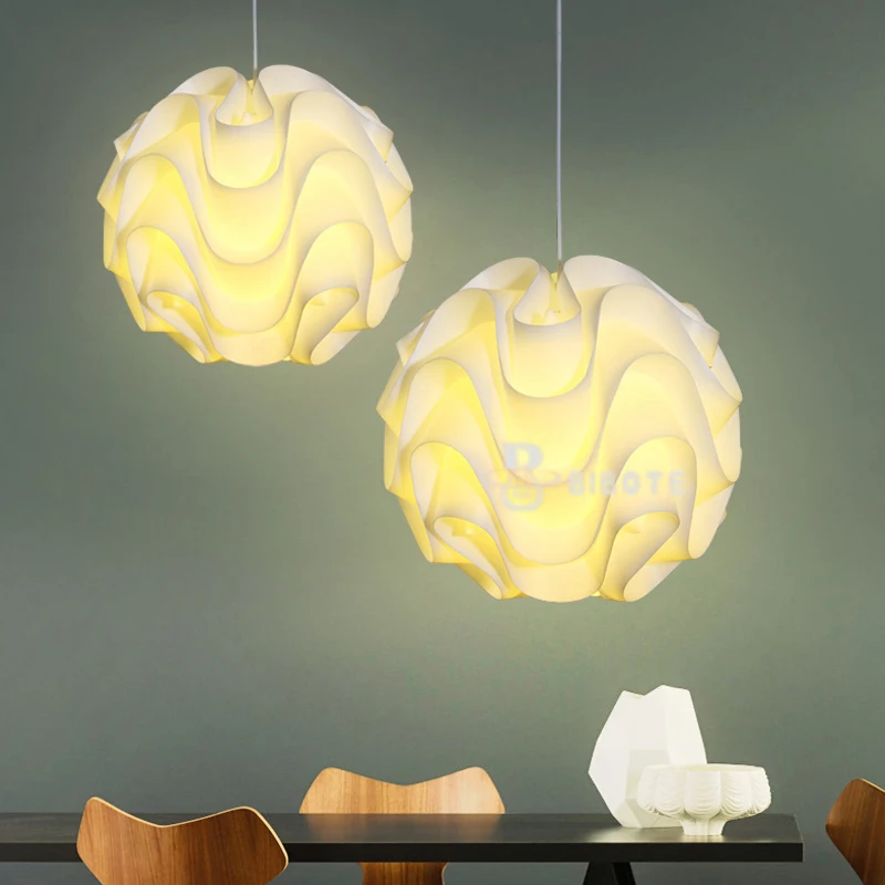 Modern Pendant Lights Hanging LED Lamp For Bedroom Kitchen Dining Room Pendant Chandelier Lustre E27 LED PP Shade Fixture Light image 4