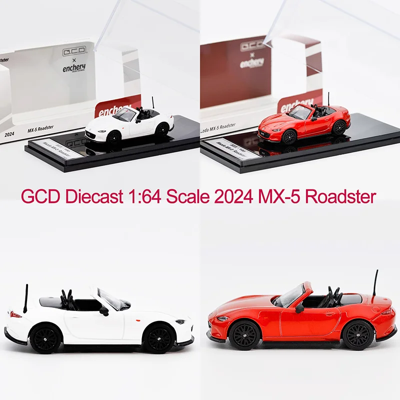 

GCD Diecast 1:64 Scale 2024 MX-5 Roadster Alloy Simulation Car Model Adult Hobby Colletcion Souvenir Display Holiday Gift