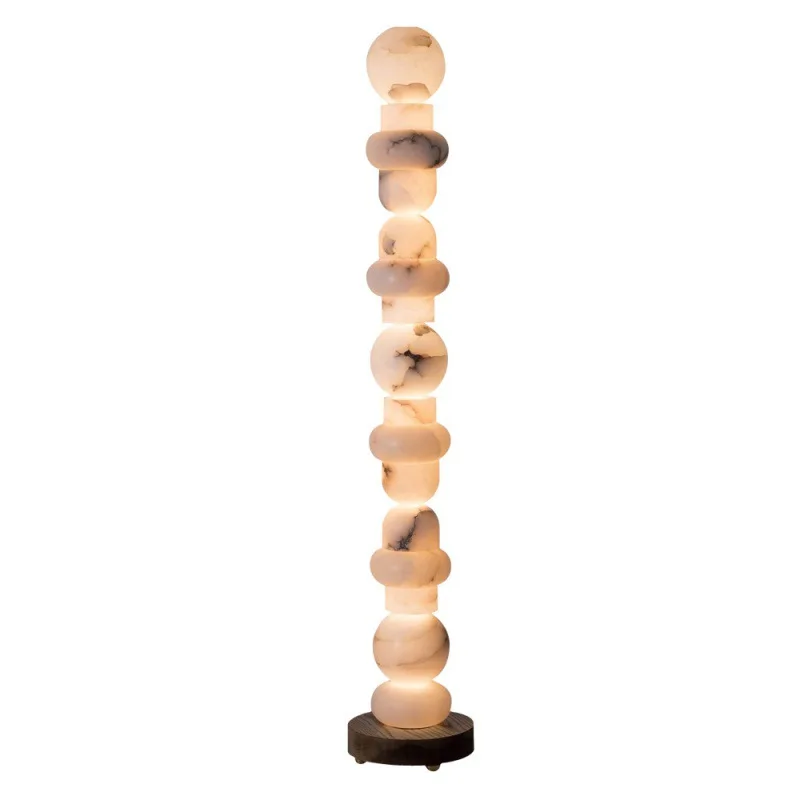 

High-end Luxury Light Emitting Diode Floor Light Natural Snowflake Marble