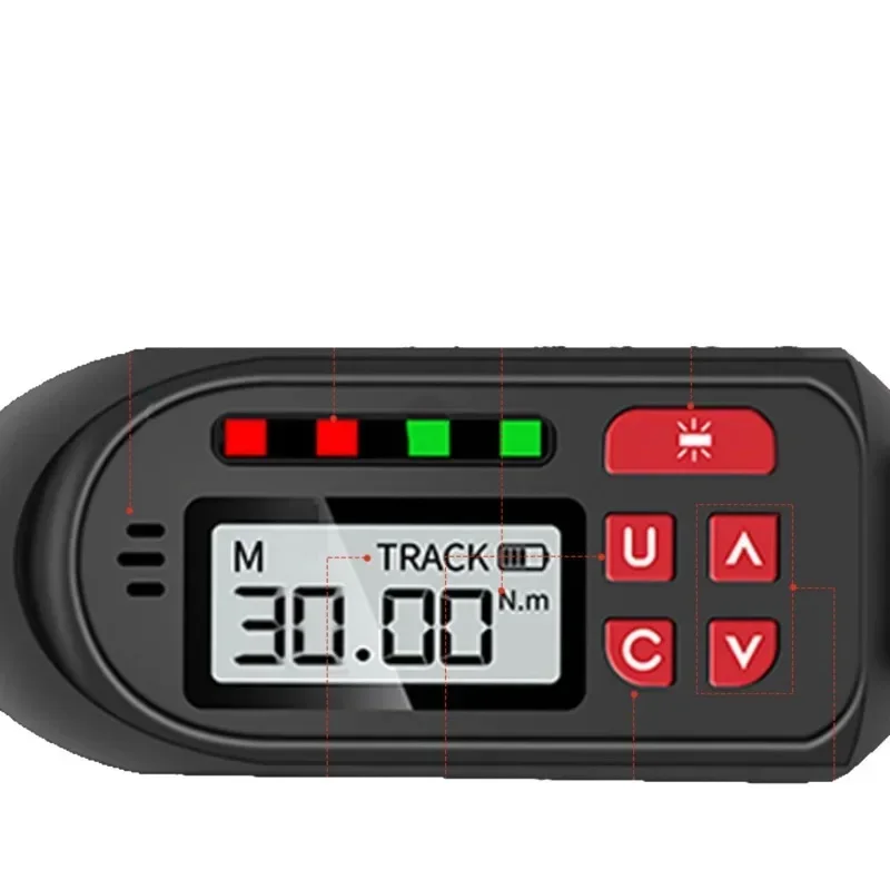 High-precision digital display torque wrench torque wrench digital display electronic backlight multi-function intelligence
