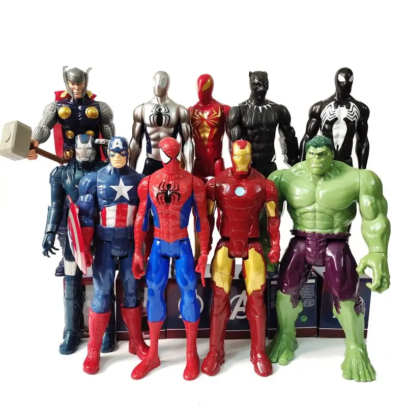 

Hasbro Avengers 3 Iron Man Spider-Man Black Panther Action Figures Joint Mobility Collectibles Desktop Ornament Birthday Present