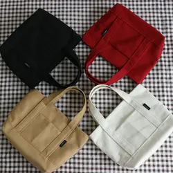 Small Cotton Canvas Handbags for Women Top Handle Bag Casual Totes Female Eco Reusable Bag Handbag Bolsas Femininas Bolsos2022