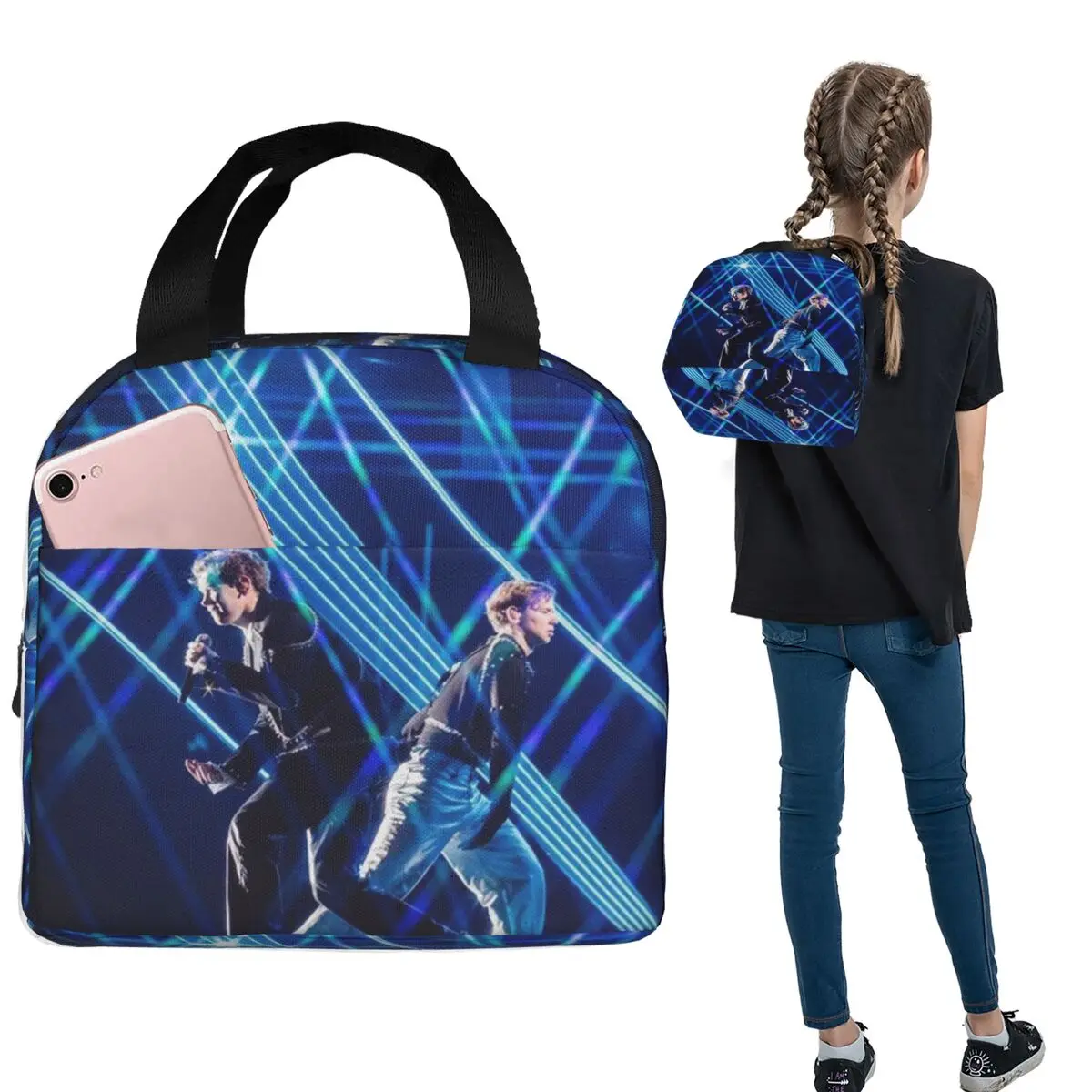 Marcus And Martinus Sweden Norway Eurovision Insulated Lunch Bag for Women Children Portable Food Boxes Thermal Lunch Box Tote
