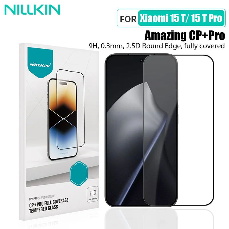 

NILLKIN для Xiaomi 15 T Pro Защитная пленка для экрана CP + PRO HD Прозрачная полноэкранная пленка из закаленного стекла для Xiaomi 15 T Glass