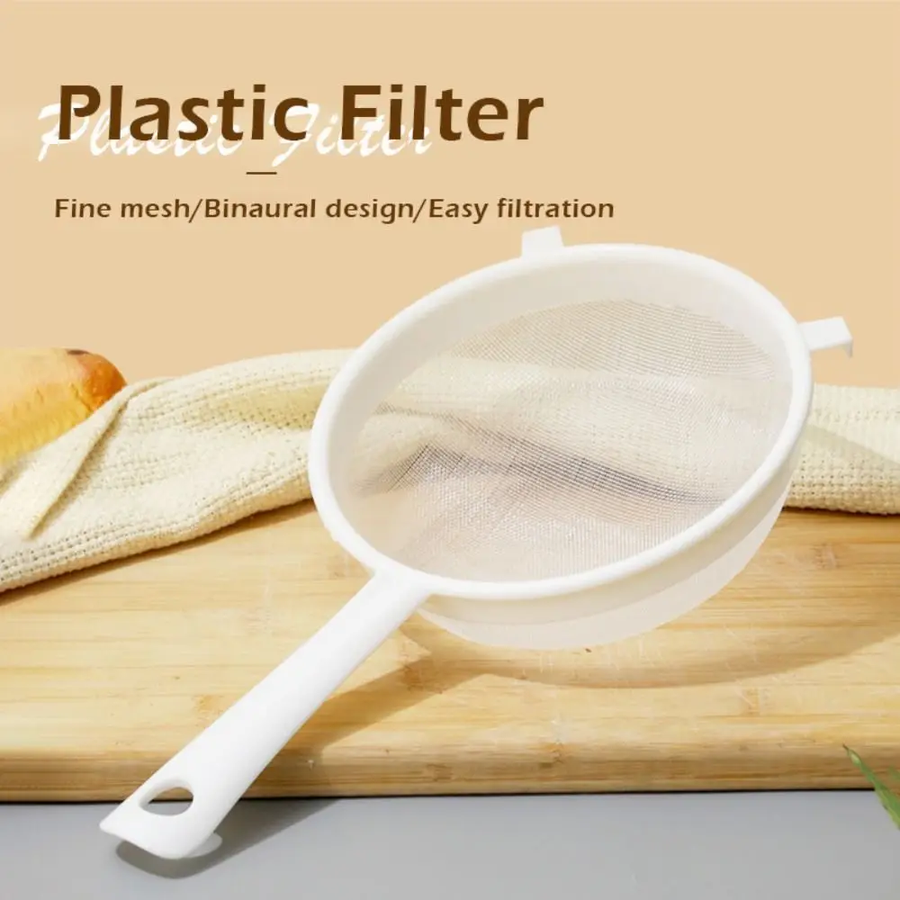 Colador de Malla Ultrafina Simple con Mango, Mini Colador de Alimentos, Colador de Plástico para Hacer Jugos