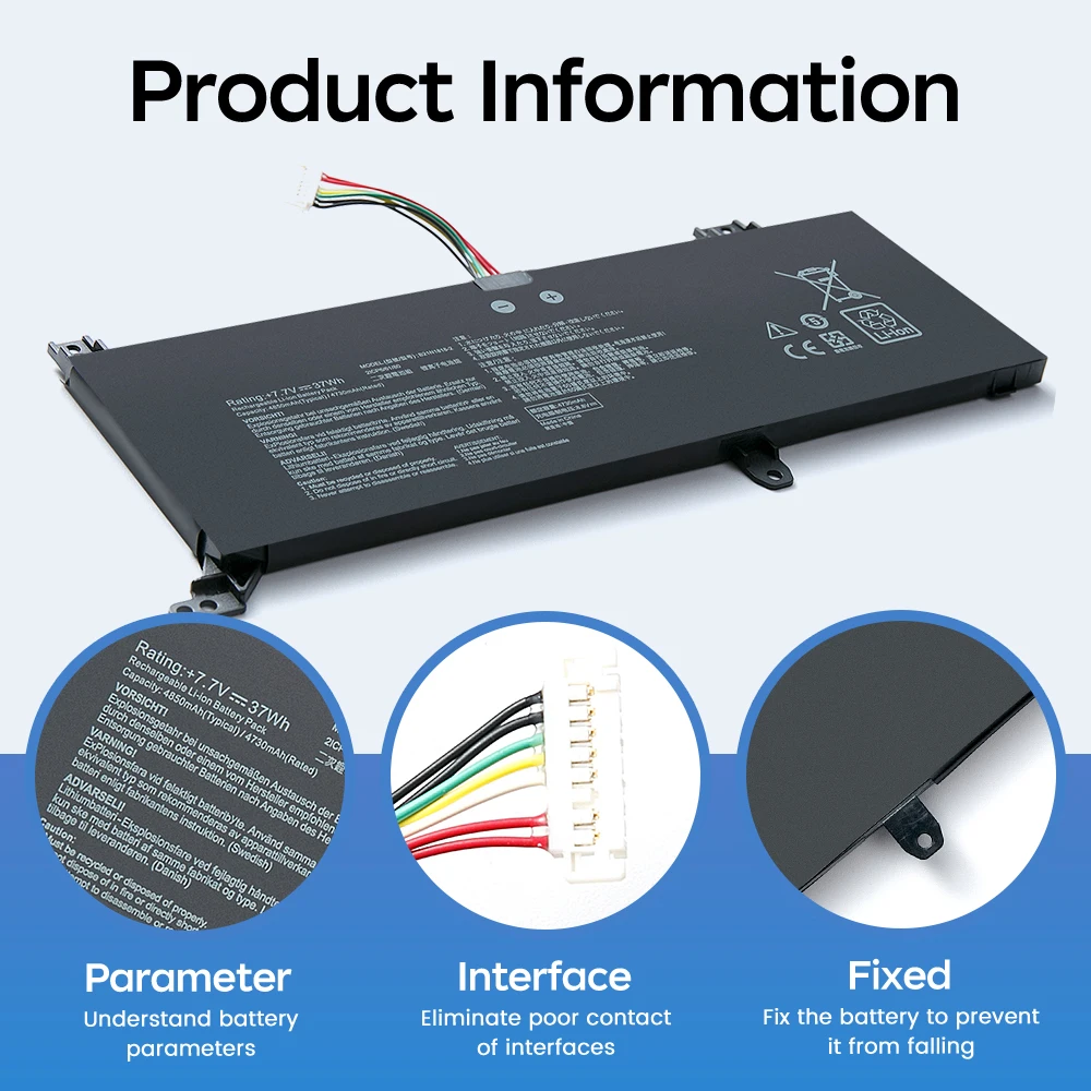 BGBT C21N1818-2 Laptop Battery for ASUS VivoBook 14 F412FA F412FL F412UA A412FA A412DA Bateria 37Wh 7.7V Replacement