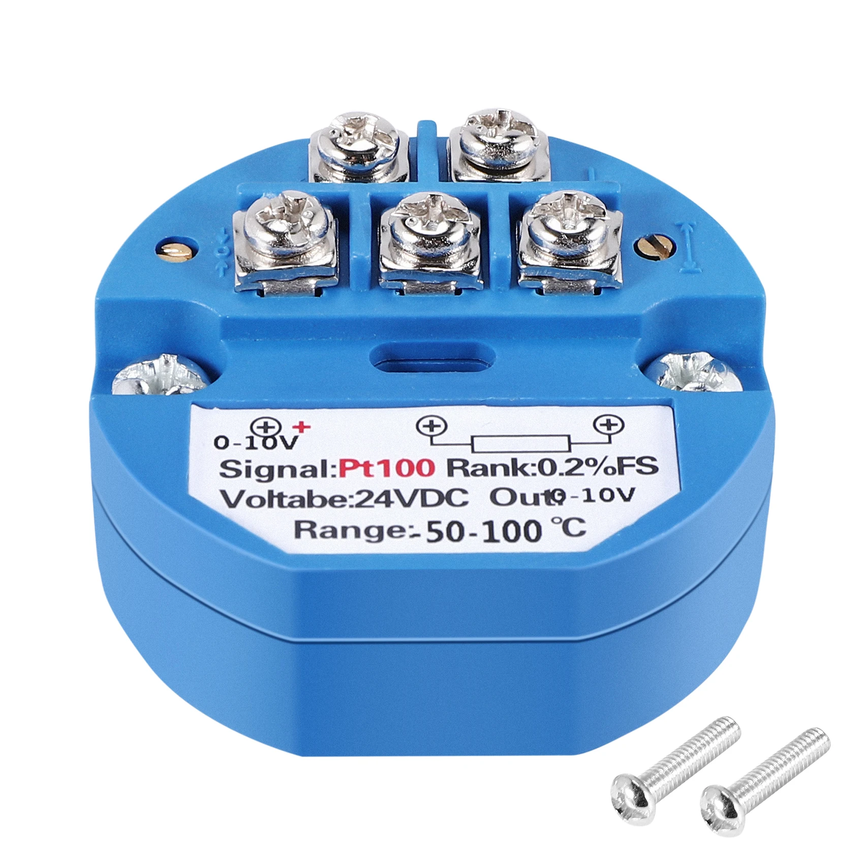 Best RTD PT100 Temperature Transmitter DC24V Minus 50 ~ 100 degree Output 0-10V