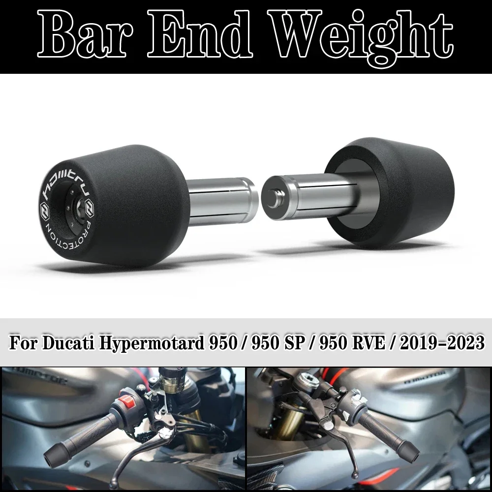 

For Ducati Hypermotard 950 / 950 SP / 950 RVE / 2019-2023 Motorcycle Handle Bar End Weight Grips Cap