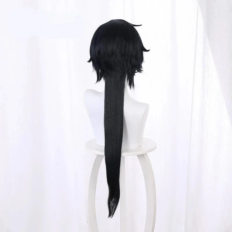 Anime di alta qualità Il caso di studio di cosplay Vanitas no Karte Parrucche di capelli neri + cappuccio per parrucca;3,v'6.f;9,