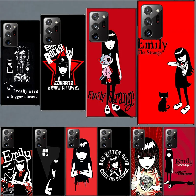 Comics Emily The Strange TPU Case for Samsung A55 A35 A25 A15 A05S Note 20 Ultra 10 Lite 9 8 M52 M51 M32 M31 M21 J8 J6 J4 Phon