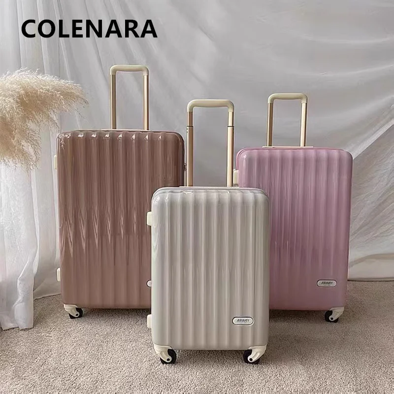 

COLENARA 20"22"24"26"28"30 Inch Rolling Luggage ASB+PC Boarding Case Ultralight Trolley Case Silent Wheel Cabin Suitcase