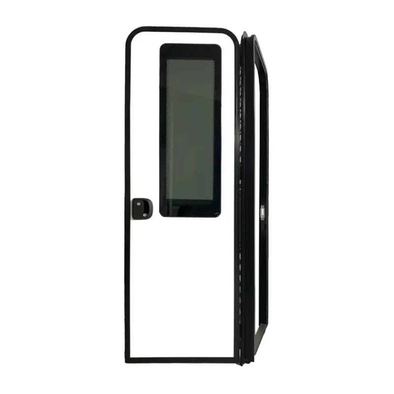 1800x620mm RV Entrance Door,Aluminum Alloy Frame Double-layer Hollow Glass Acrylic Window and Lock,RV Door Suitable for Trailers